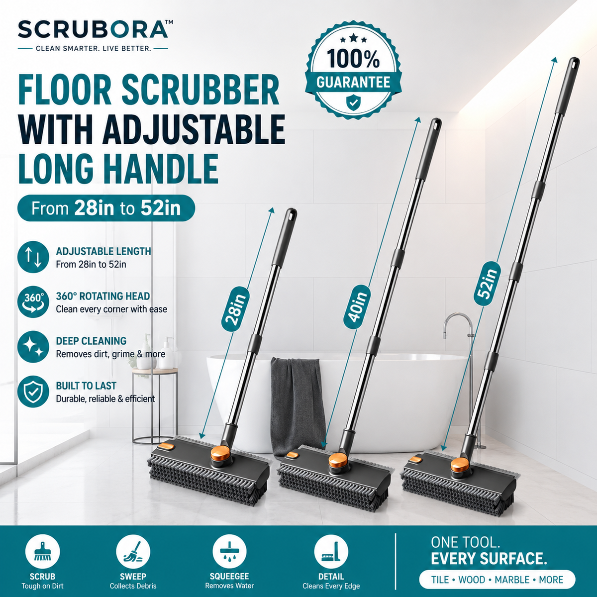 Scrubora™ 4-in-1 Floor Cleaning System