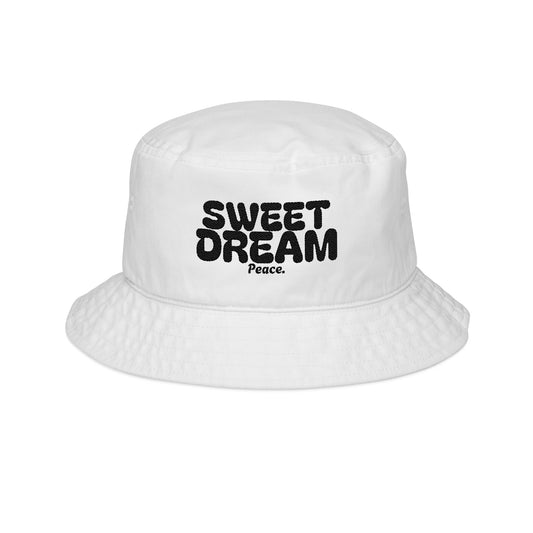Peace White Bucket Hat