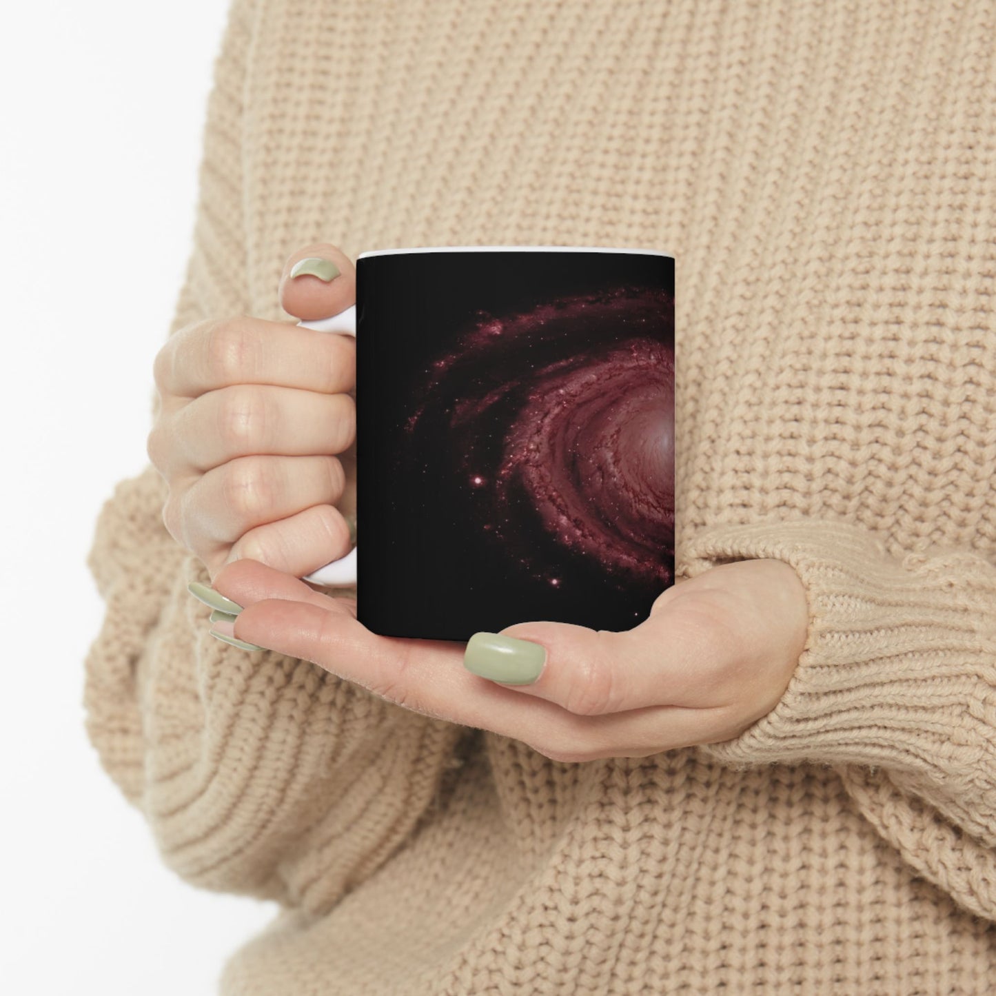 Red Spiral Galaxy Coffee Cup