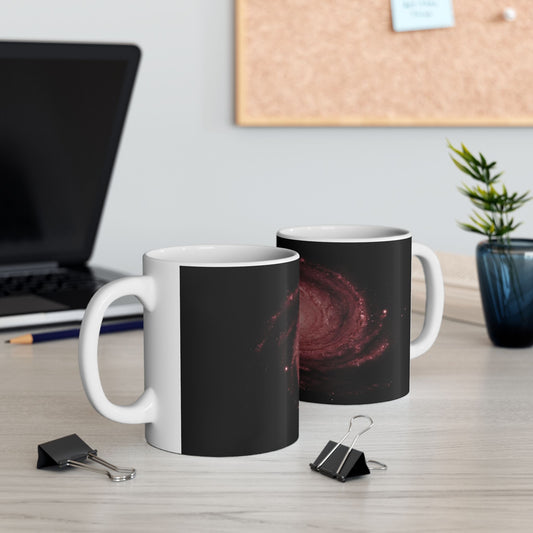 Red Spiral Galaxy Coffee Cup