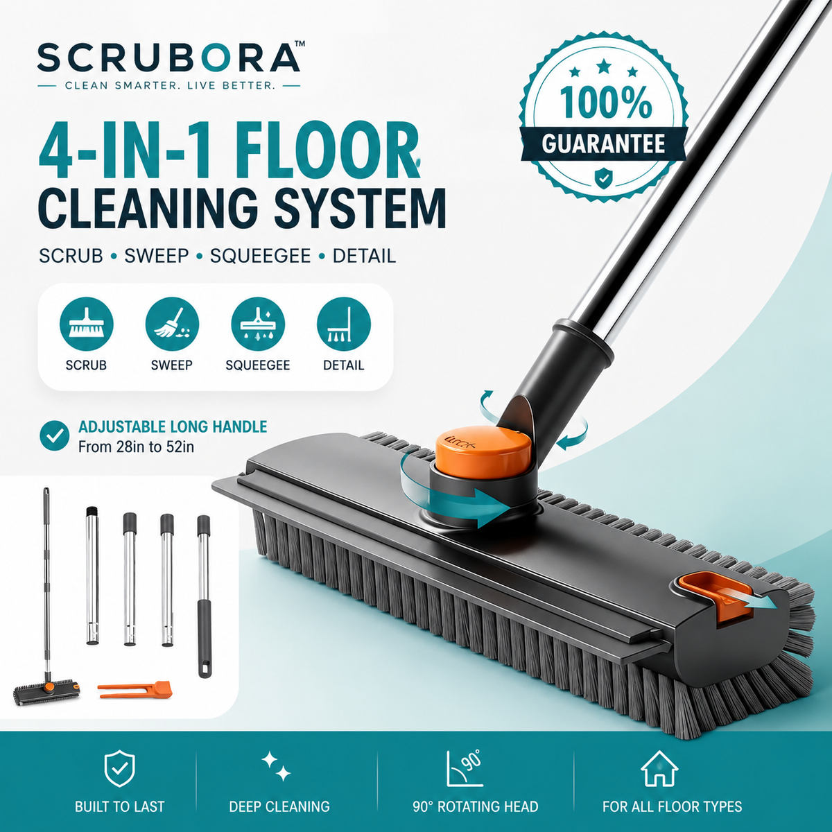 Scrubora™ 4-in-1 Floor Cleaning System