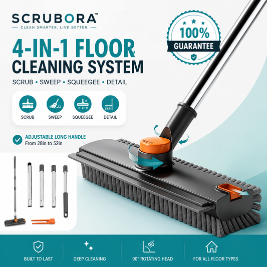 Scrubora™ 4-in-1 Floor Cleaning System