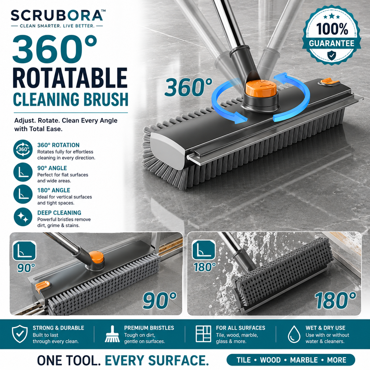 Scrubora™ 4-in-1 Floor Cleaning System
